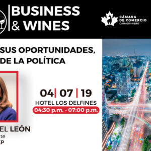 BUSINESS & WINES a cargo de la Sra. María Isabel León, Presidente de CONFIEP